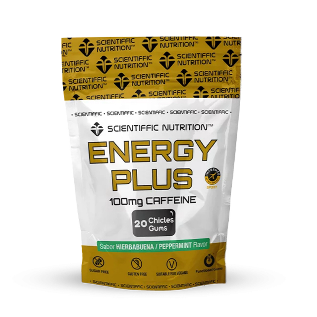 20 Chicles con 100 mg de cafeína/chicle