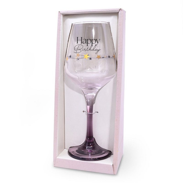 Wijn glas - Happy Birthday 