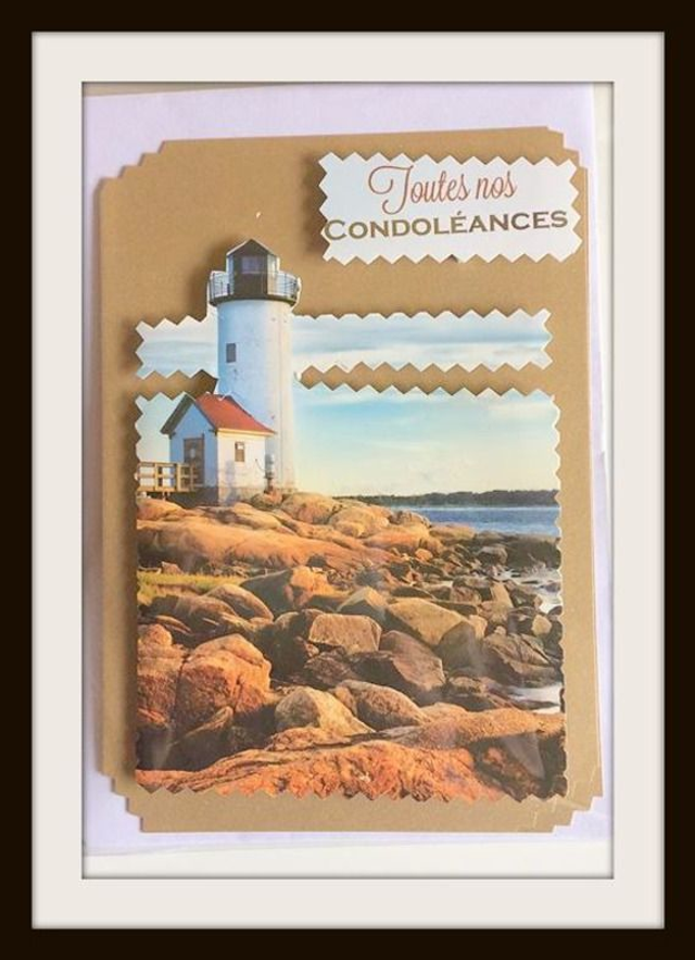 Carte Condoléance " le phare des souvenirs "