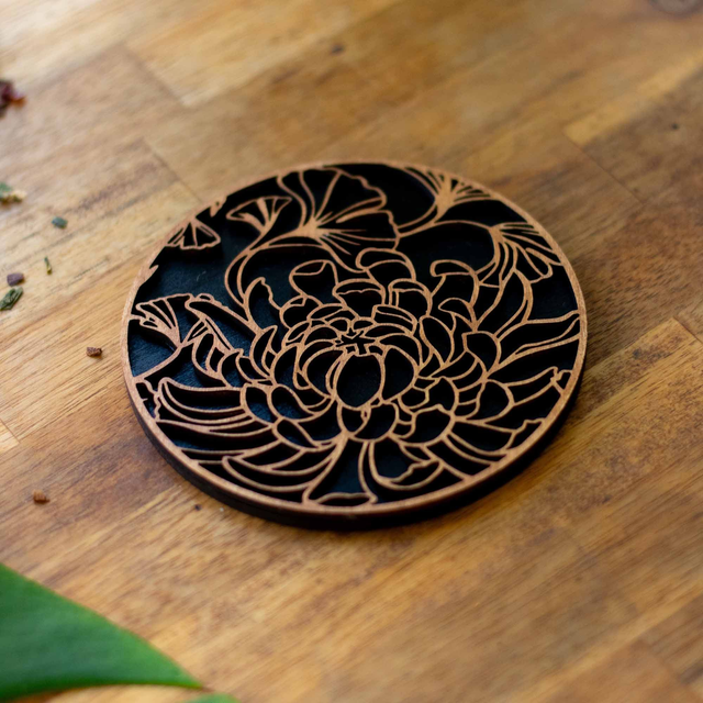 Pack - tasse motif géométrique + sous tasse