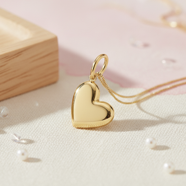 Pendente de Coração Dourado