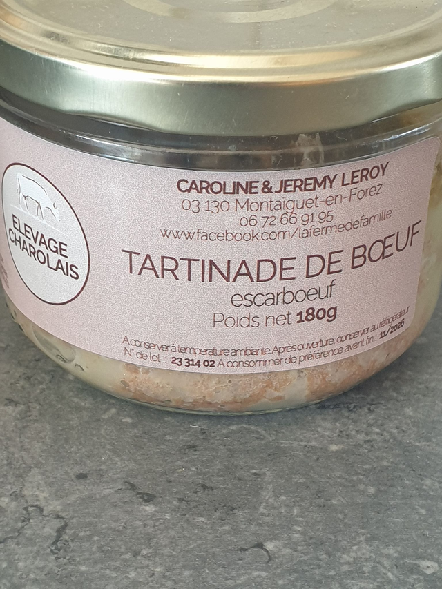 tartinade de Bœuf escarboeuf
