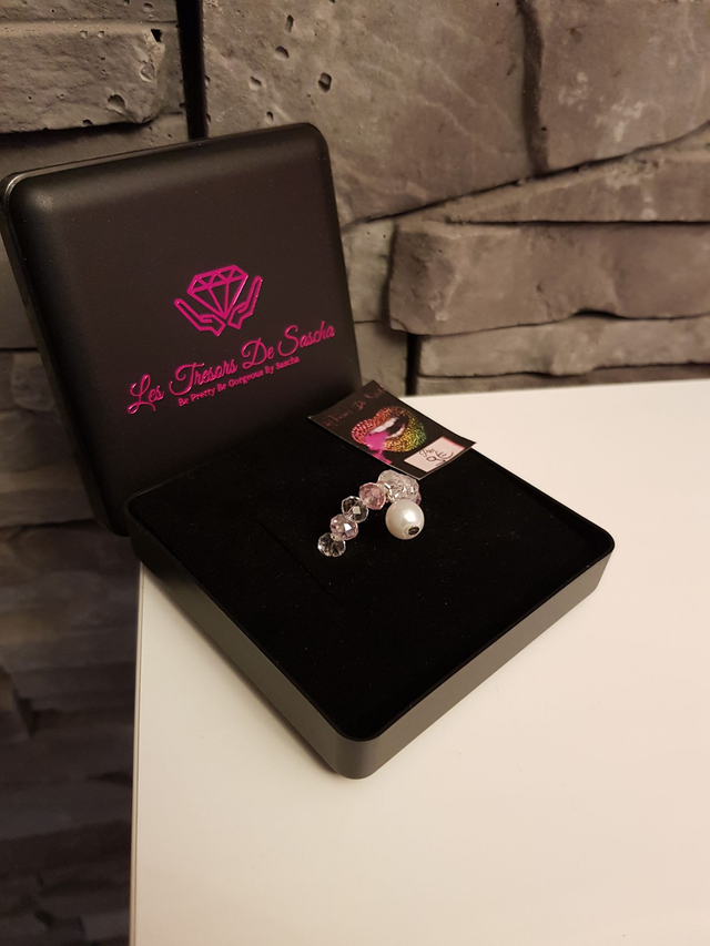 Bague Perles Rose Blanc