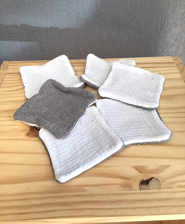 Lingettes carré  double gaze 