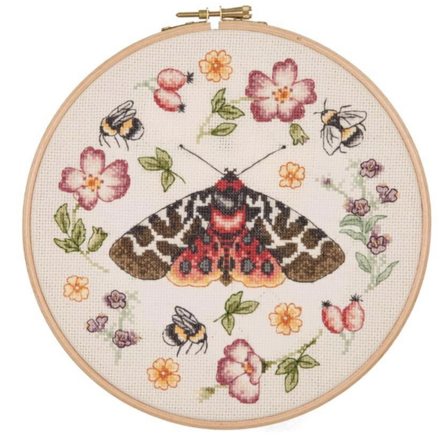 Linen Meadow Collection: Moth Wreath by Anchor 