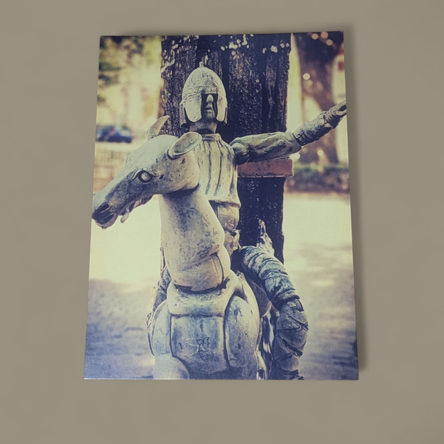 Retro-Postkarte Krefeld: Puppenbrunnen (1)