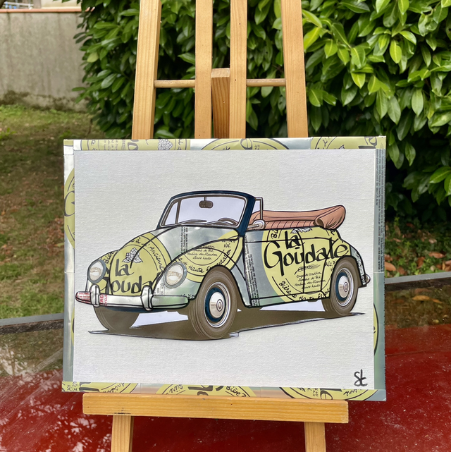 Tableau coccinelle vw décapotable vintage