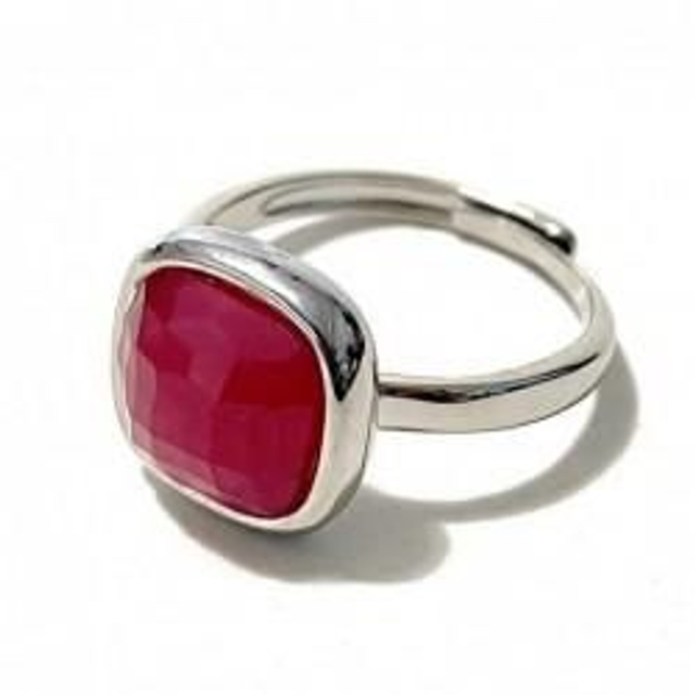 Anello donna in bronzo bianco con cristallo 