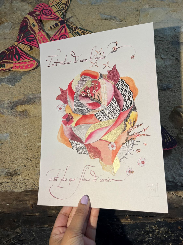 Sakura avec ajout or