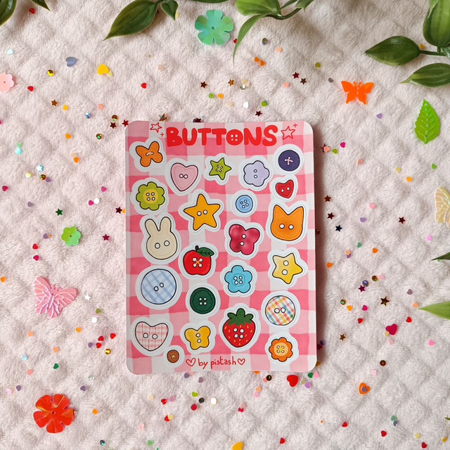 Buttons stickers sheet