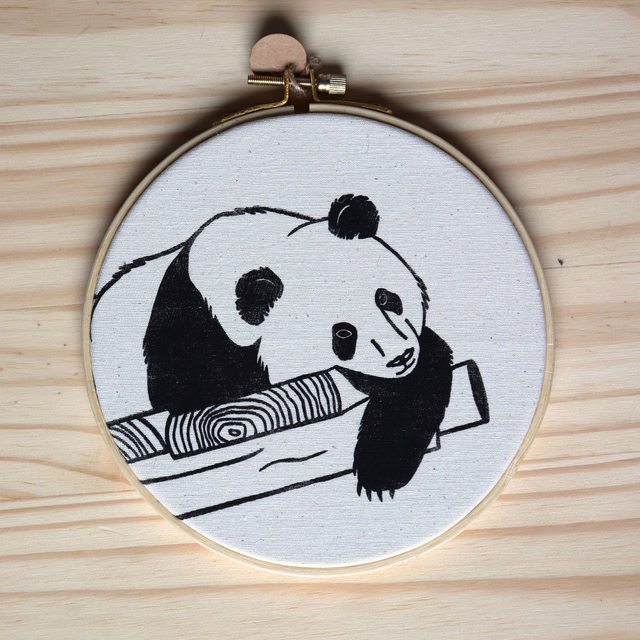 Cercle de broderie Panda 16cm