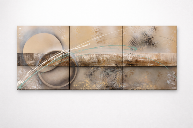 Tableau abstrait tendance 