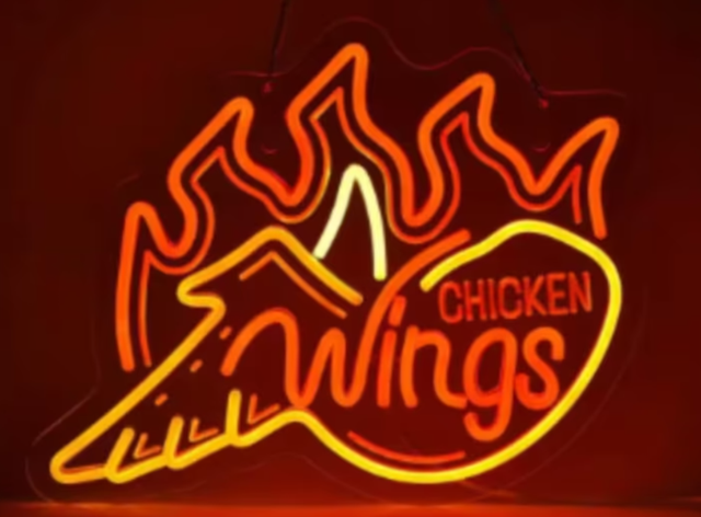 LED lamp neon stijl Chicken Wings (35x28cm)