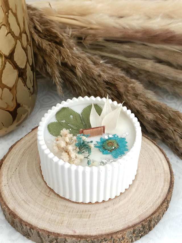 Bougie parfumée pot plâtre 