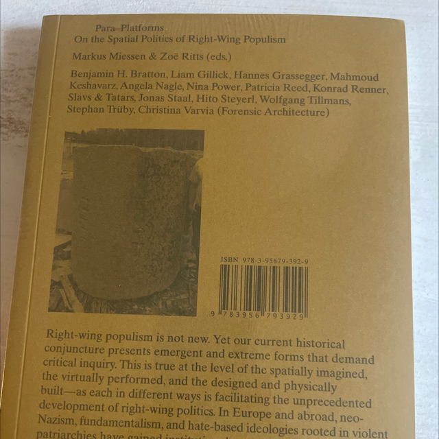 Para-Platforms: On The Spatial Politics Of Right-Wing Populism