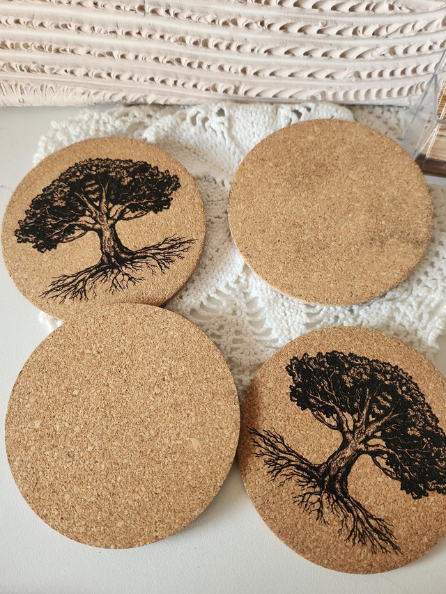 Sous verre en liège à personnaliser