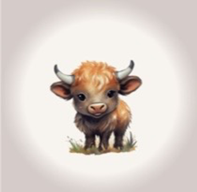 Jersey Panel 25x25 Baby Kuh 