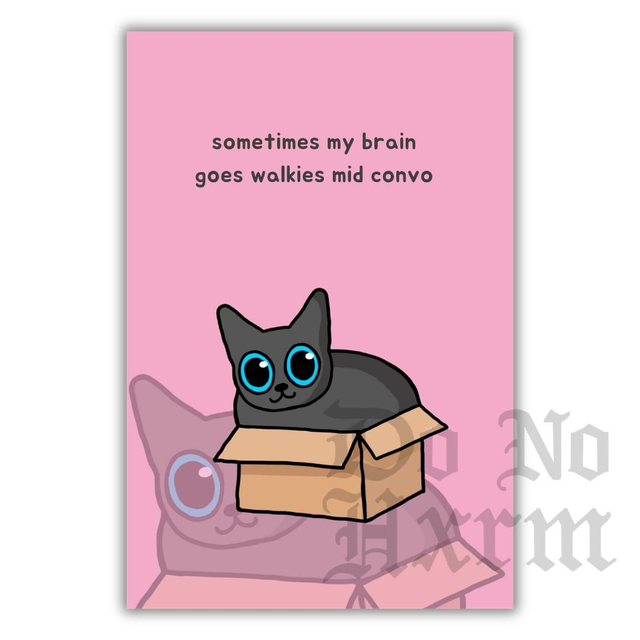 Cat In A Box Art Print (6x4)