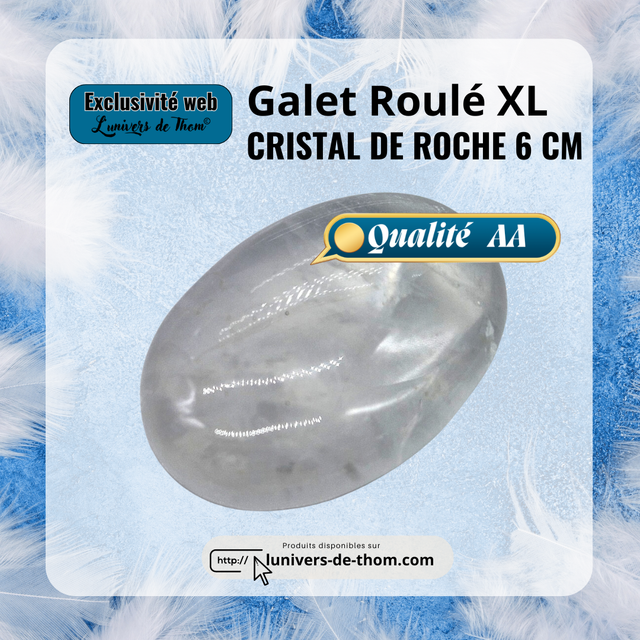 Galet Roulé XL Cristal de Roche 6cm