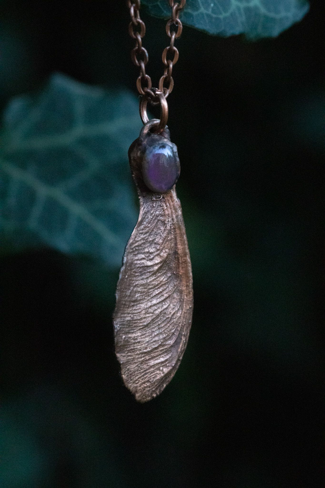 Pendentif Samares réversible améthyste