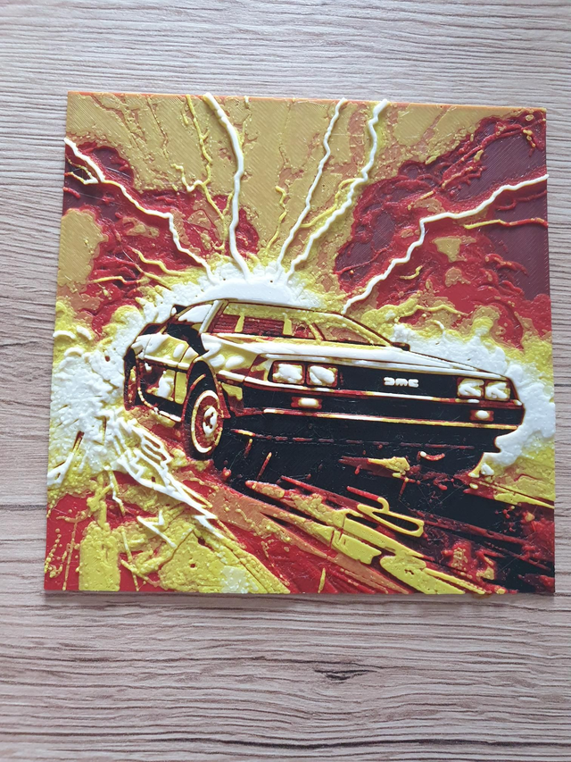 Plaque Deco retour vers le futur Delorean