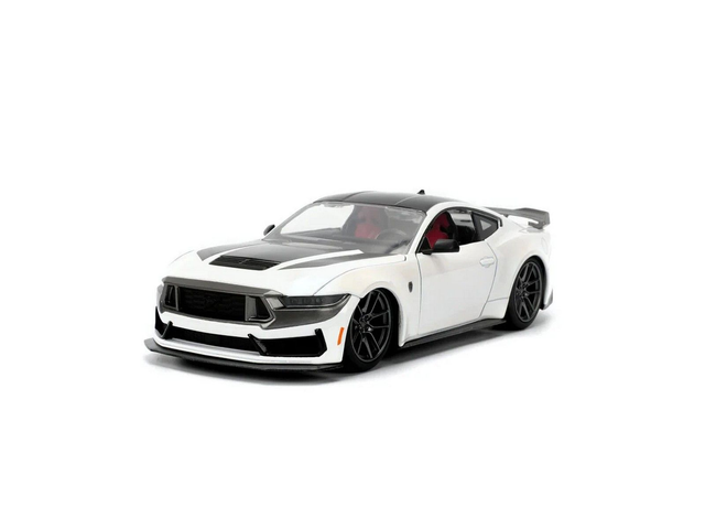 FORD MUSTANG DARK HORSE  IRIDESCENT WHITE /PINK CLEAR  COAT PINK SLIPS 2024 Jada 35504 1/24