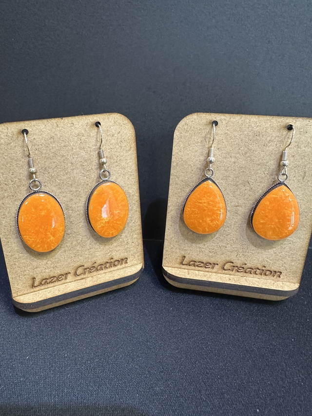 Boucles d'oreilles bois