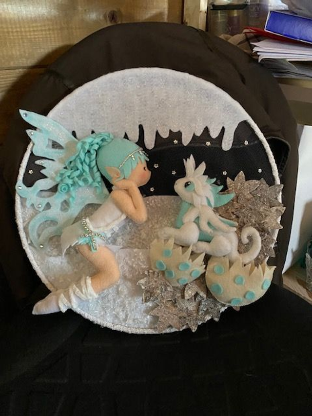 La Fée et le dragon Cercle déco mural