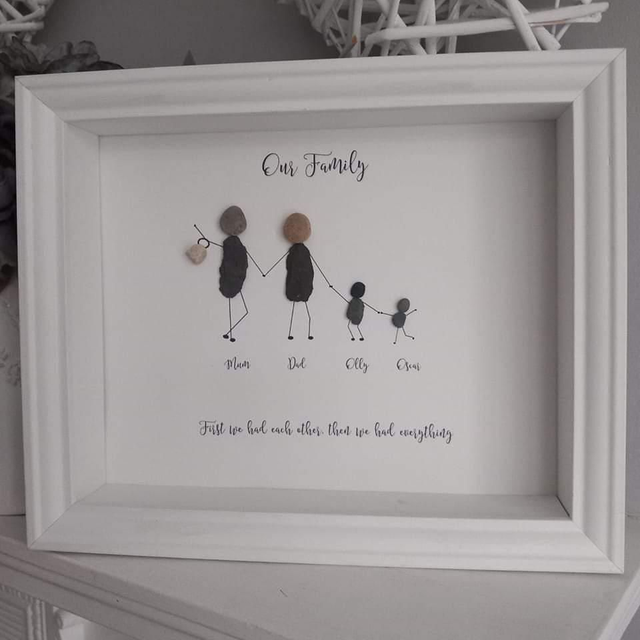 Our family pebble picture 