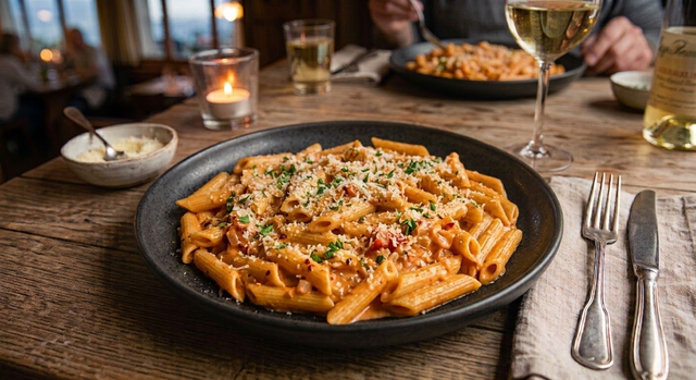 Lundi: 12.10 Penne à la vodka 