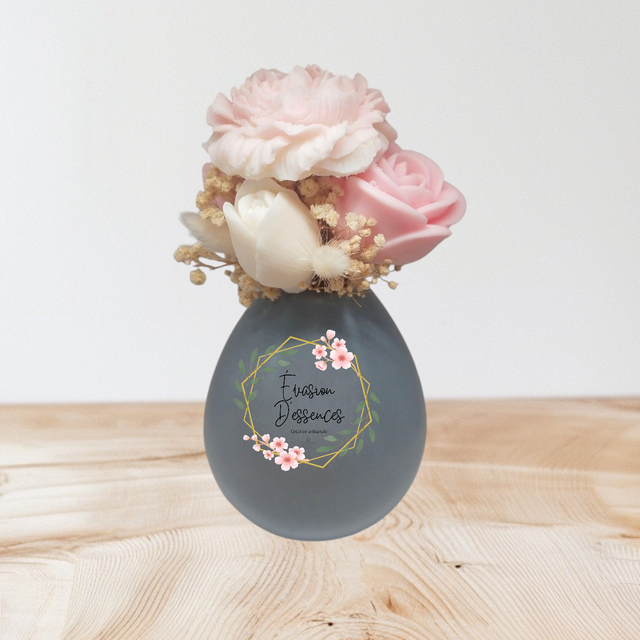 Vase gris parfumé azalée du japon