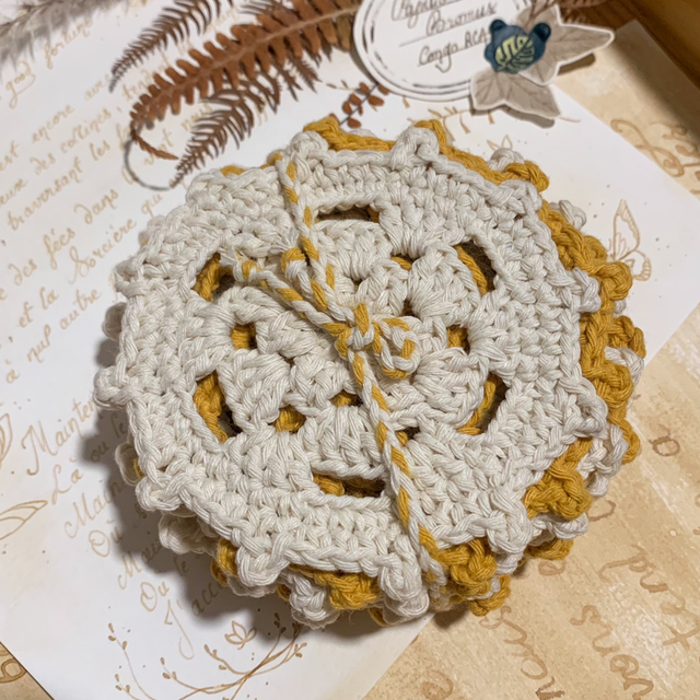 Potiron - Dessous de Tasse au Crochet