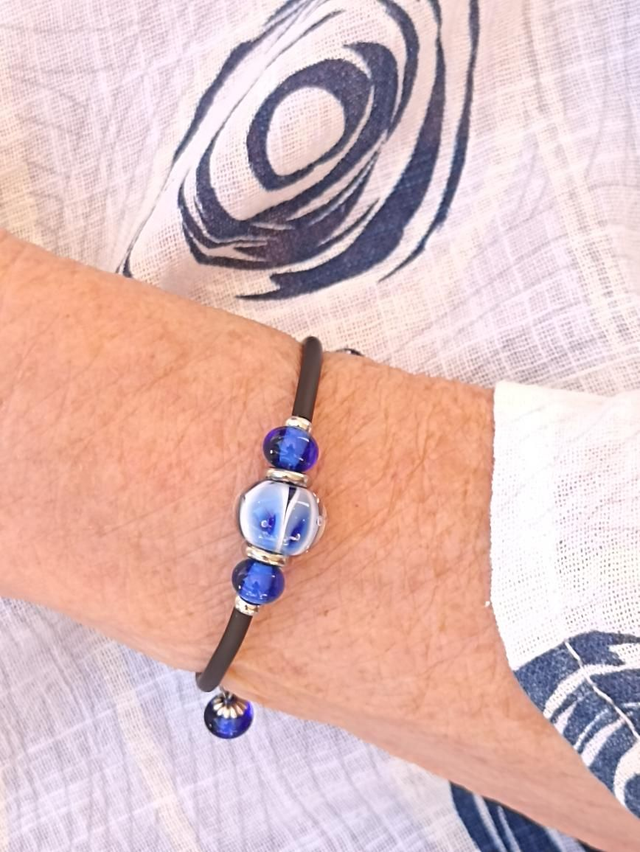 Bracelet Bleu en verre 