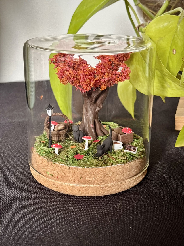 🍃 Terrarium verre 10cm - Édition automne