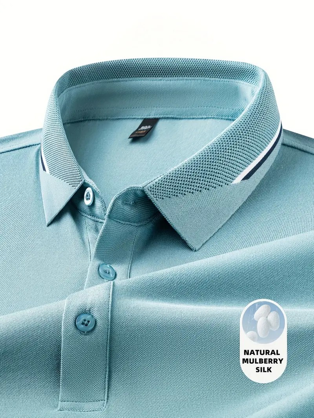 Men's Fomoce Machine Washable Short Sleeve Polo Shirt 