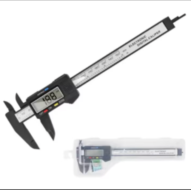 Digitale schuifmaat van koolstofvezel met LCD (150mm) Nieuw.