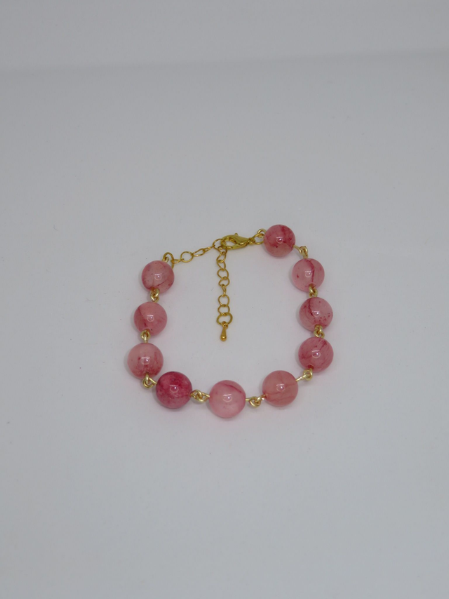 Bracelet en perle de verre 10 mm 