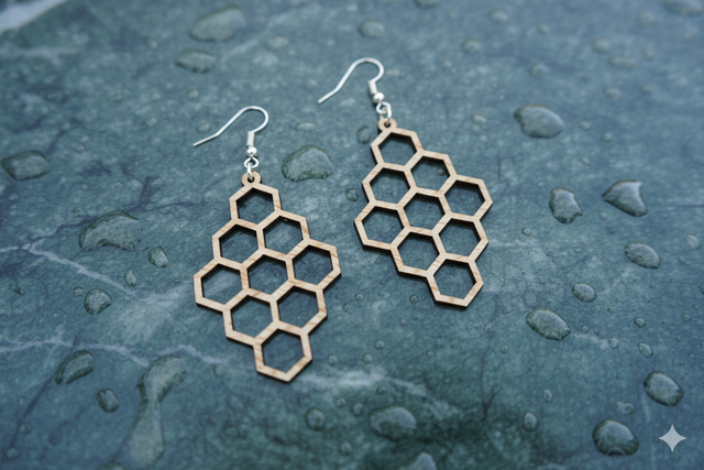 BOUCLE D'OREILLE N°4 : Ruche #1