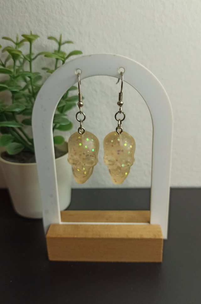 Boucle d&#039;oreille tête de mort (429)