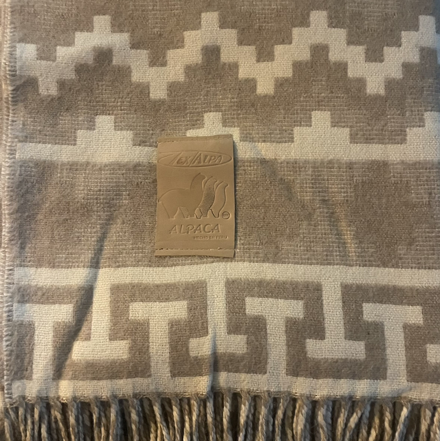 Alpaca deken mix alpaca katoen 170 x 13o xl licht bruin