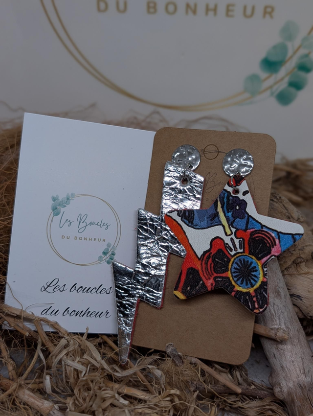 Boucles d&#039;oreilles Asymétrique zk117