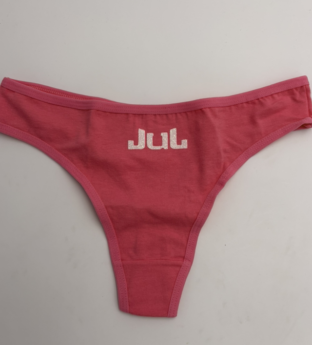 Tanga rose JuL blanc phospho