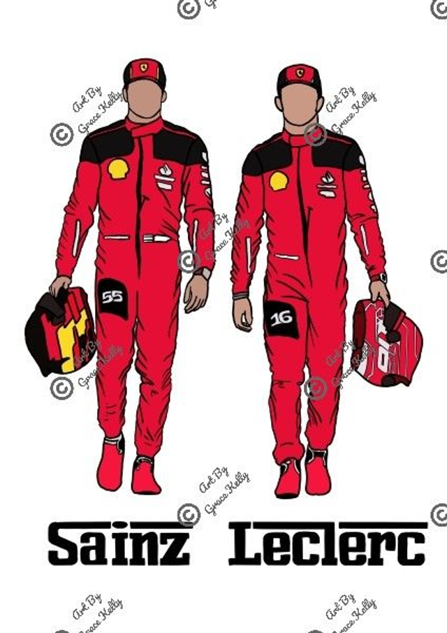 Carlos Sainz &amp; Charles Leclerc - Scuderia Ferrari F1