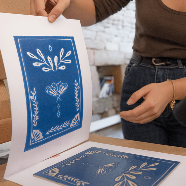 UN MOMENT AVEC CLARA ROBE - ATELIER LINOGRAVURE