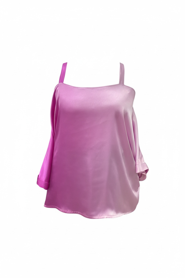 Top Noémie - imprimé dégradé rose - 100 % soie - 42-50