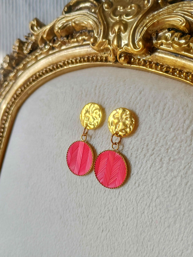 Boucles d'oreilles MARTELÉE Chevron rouge