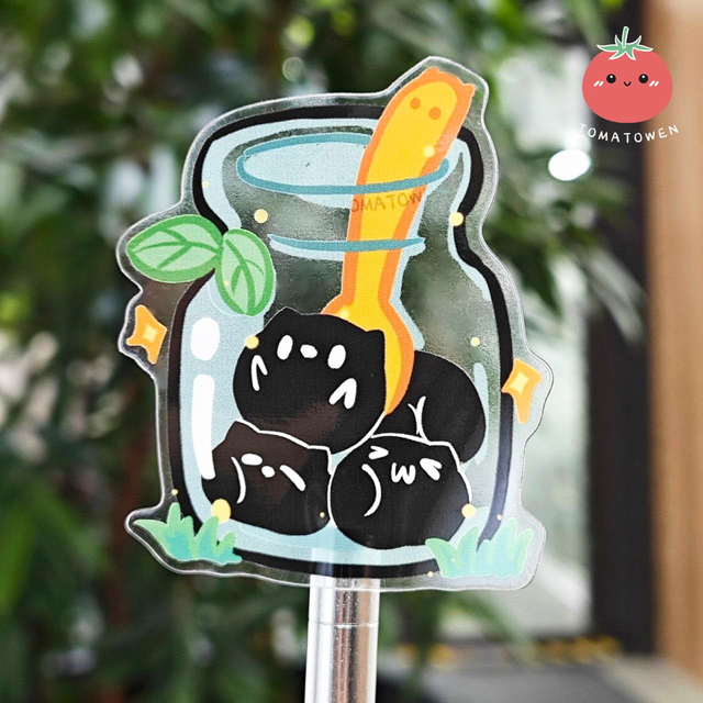 Transparent sticker: Kola boba in the jar