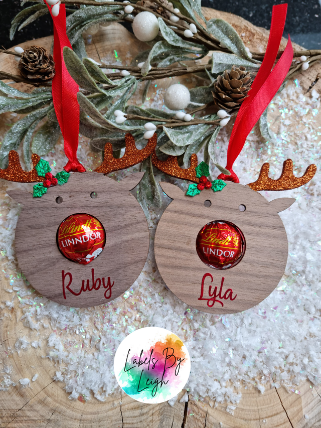 Personalised Reindeer Decoration 