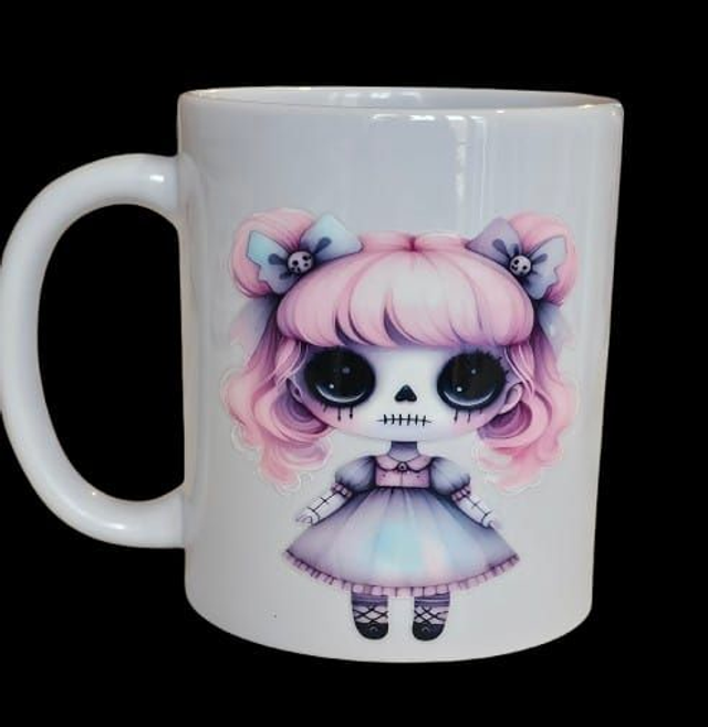 CREEPY DOLL PINK 11oz MUG - SASSY SIPS