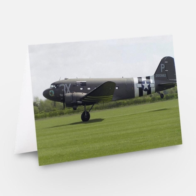 Dakota DC10 plane Drag Em Oot plane greeting card 